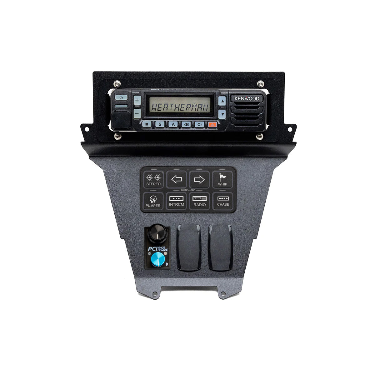 Polaris 2025 RZR Pro R Kenwood Radio and Rocker Intercom with Switch Pros VERTICAL Bracket - PCI Race Radios