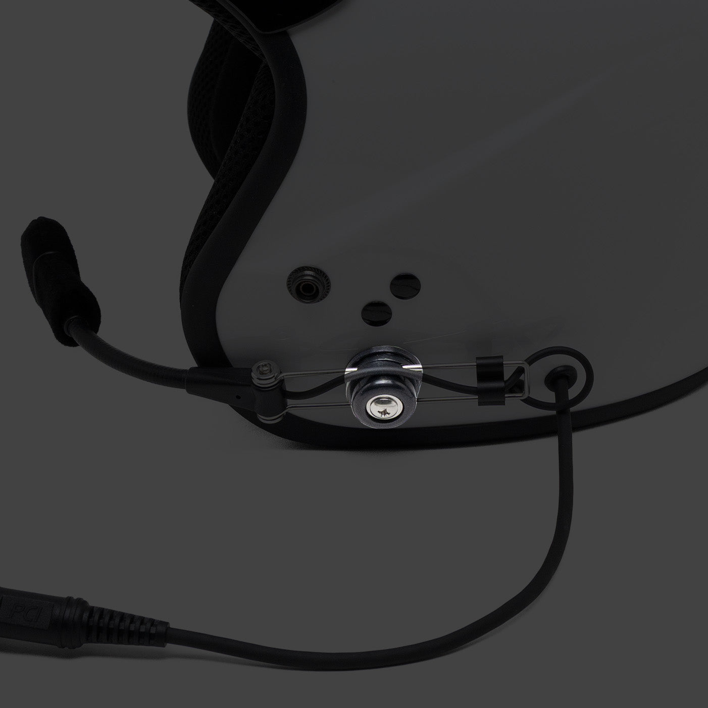 Wire Boom Hardware for Open Face Helmet or Headset - PCI Race Radios