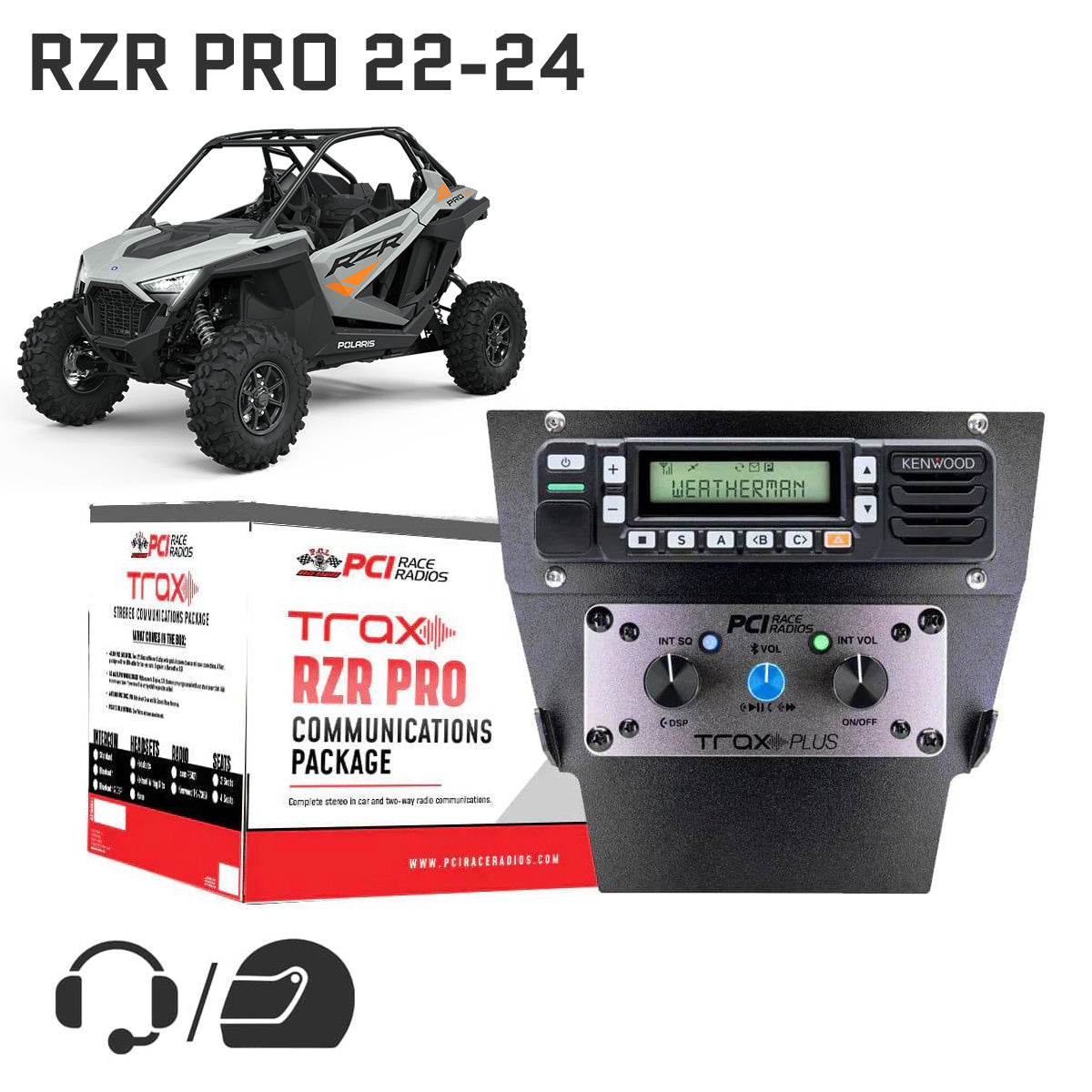 iPR Racing pro4 RCカー カーボンファイバー製 RZR PRO 2022-2024 Trax Stereo Complete UTV Communications Package