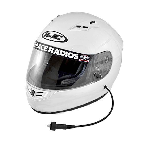 PCI HJC CS-R3 DOT Helmet - White - PCI Race Radios