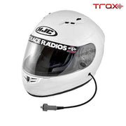 PCI HJC CS-R3 DOT Helmet - White - PCI Race Radios
