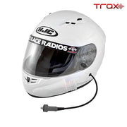 PCI HJC CS-R3 DOT Helmet - White - PCI Race Radios