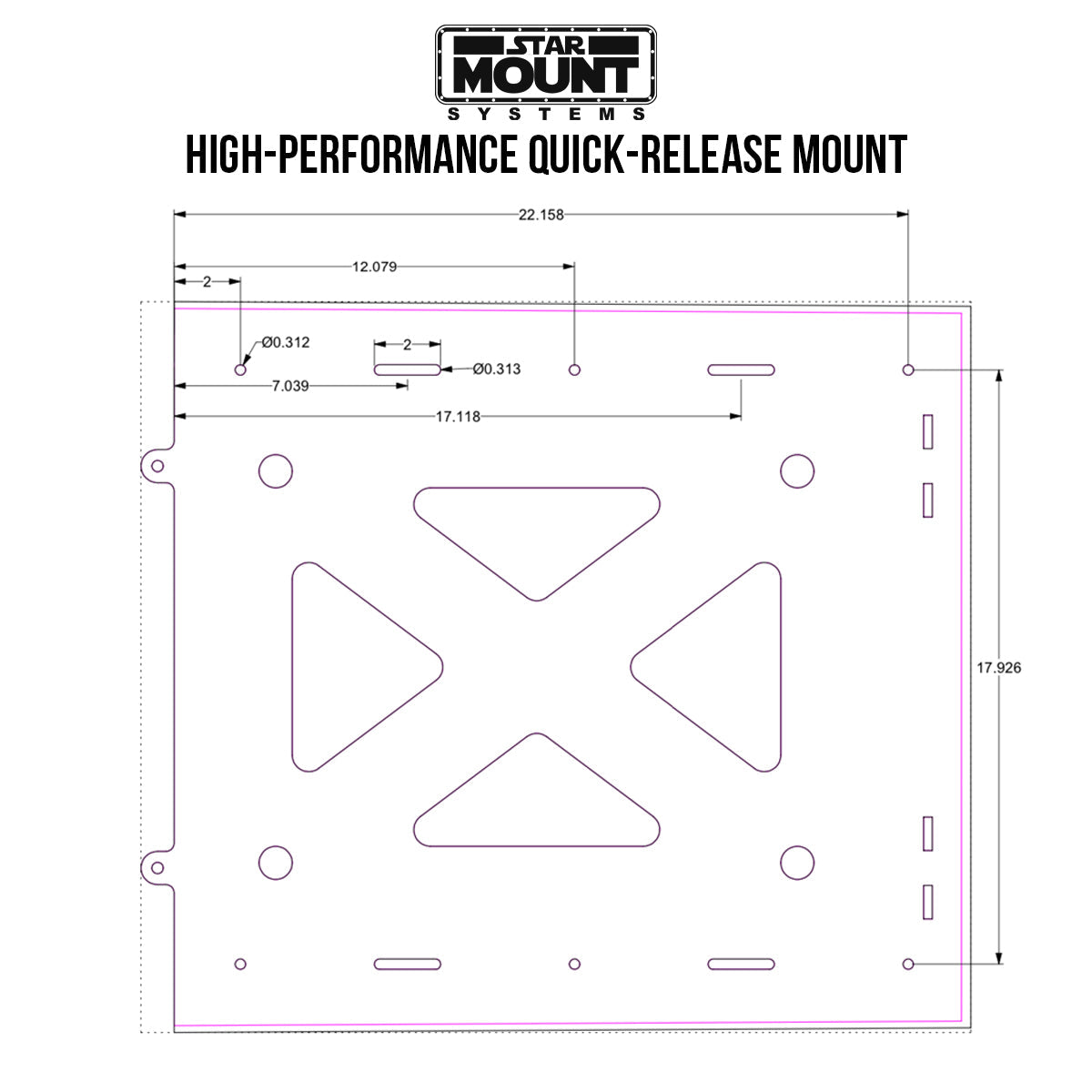 Star-Mount Starlink High Performance Quick-Release Mount - PCI Race Radios