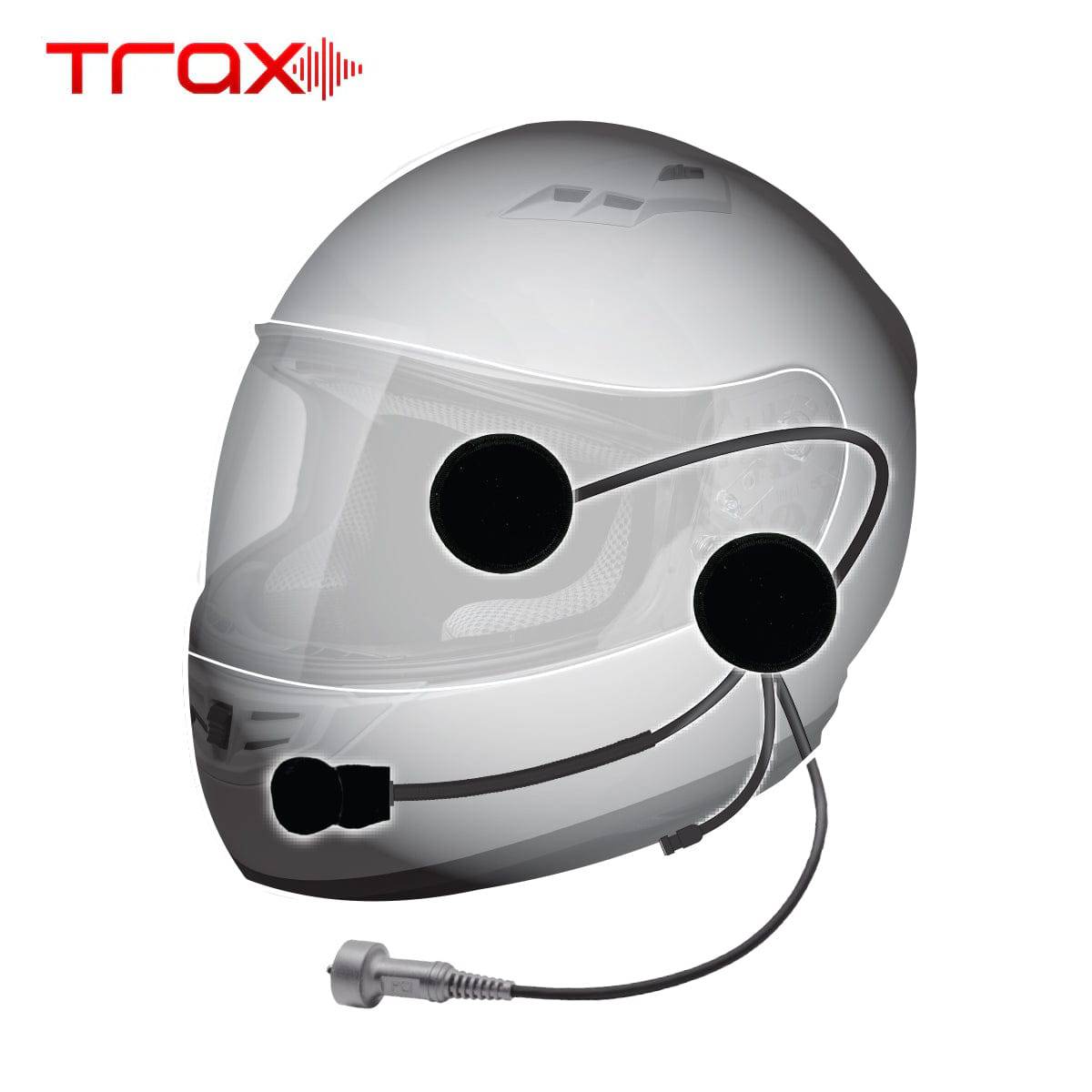 bluetooth stereo motorcycle helmet Trax Stereo Helmet Wiring Kit Speakers and Earjack