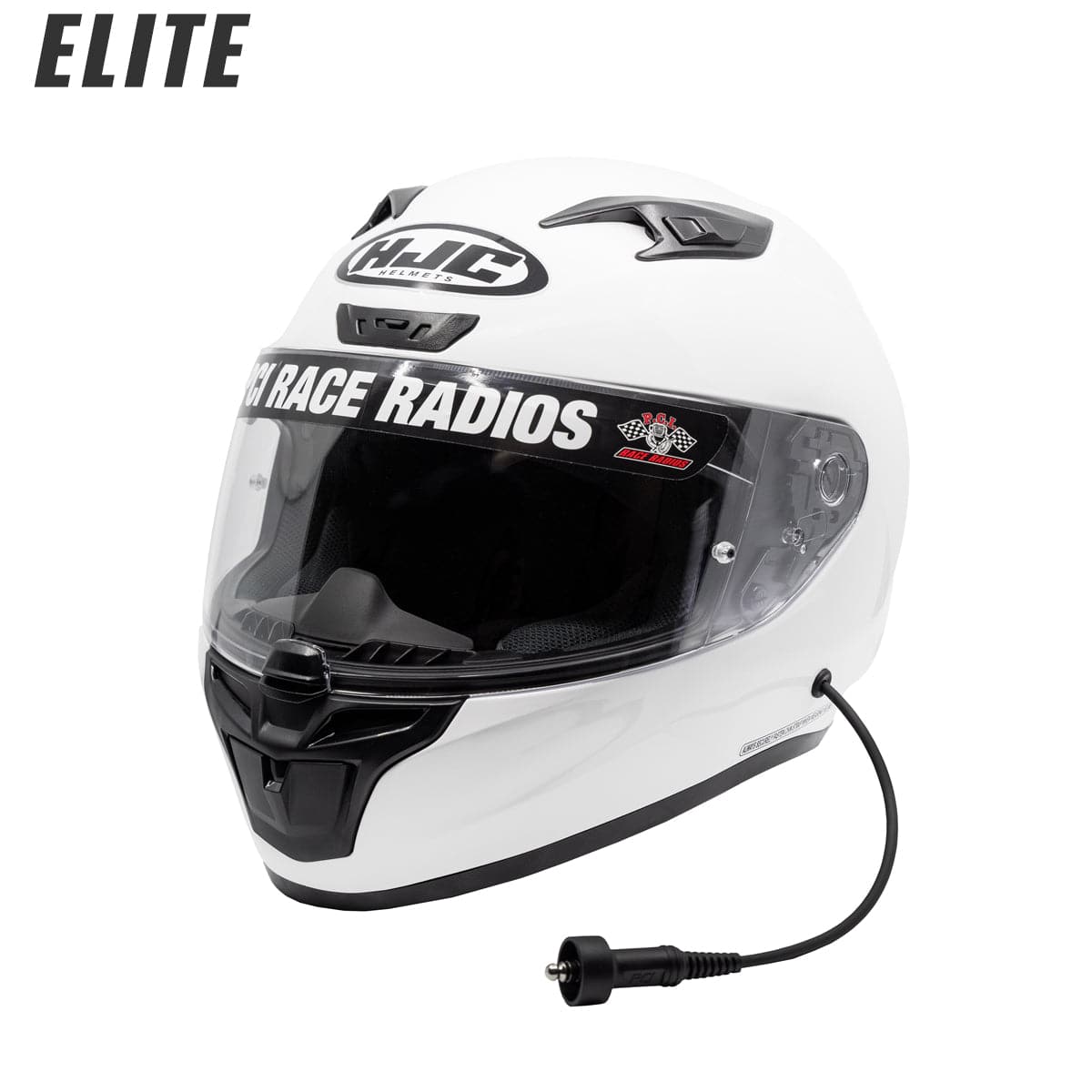 HJC i10 DOT Helmet - White - PCI Race Radios