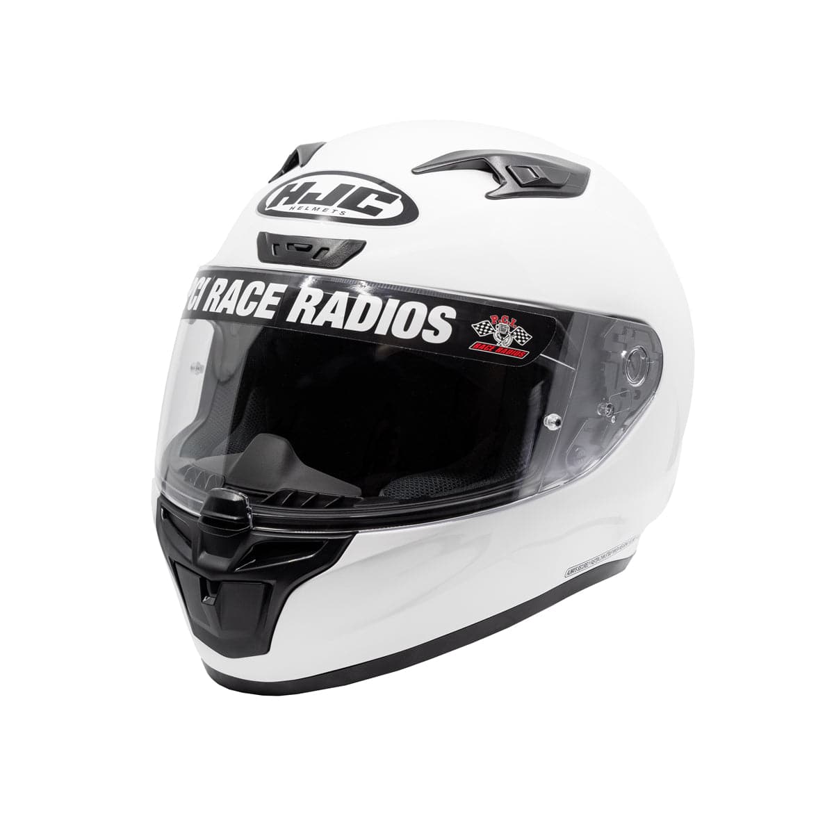 HJC i10 DOT Helmet - White - PCI Race Radios