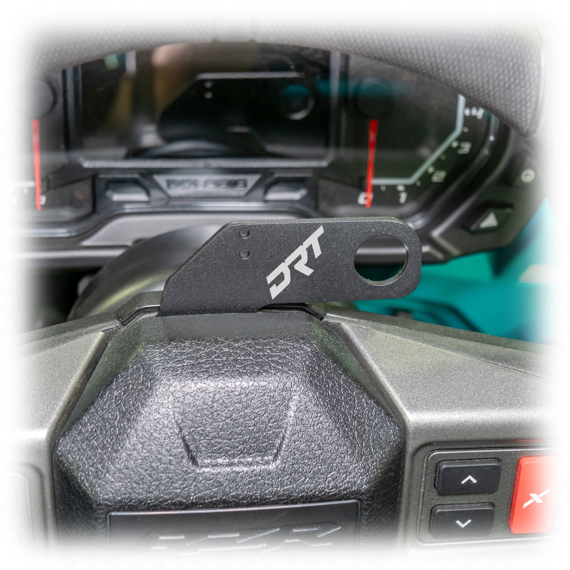 DRT Polaris RZR 2020+ Steering Wheel Single Push-To-Talk Plate - PCI Race Radios