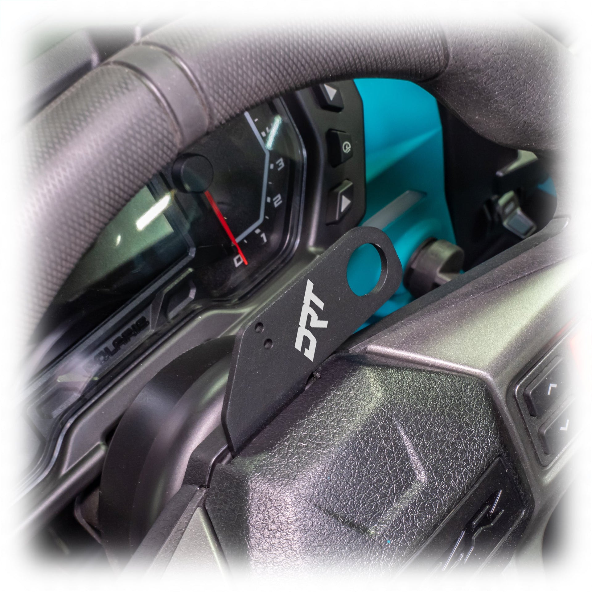 DRT Polaris RZR 2020+ Steering Wheel Single Push-To-Talk Plate - PCI Race Radios