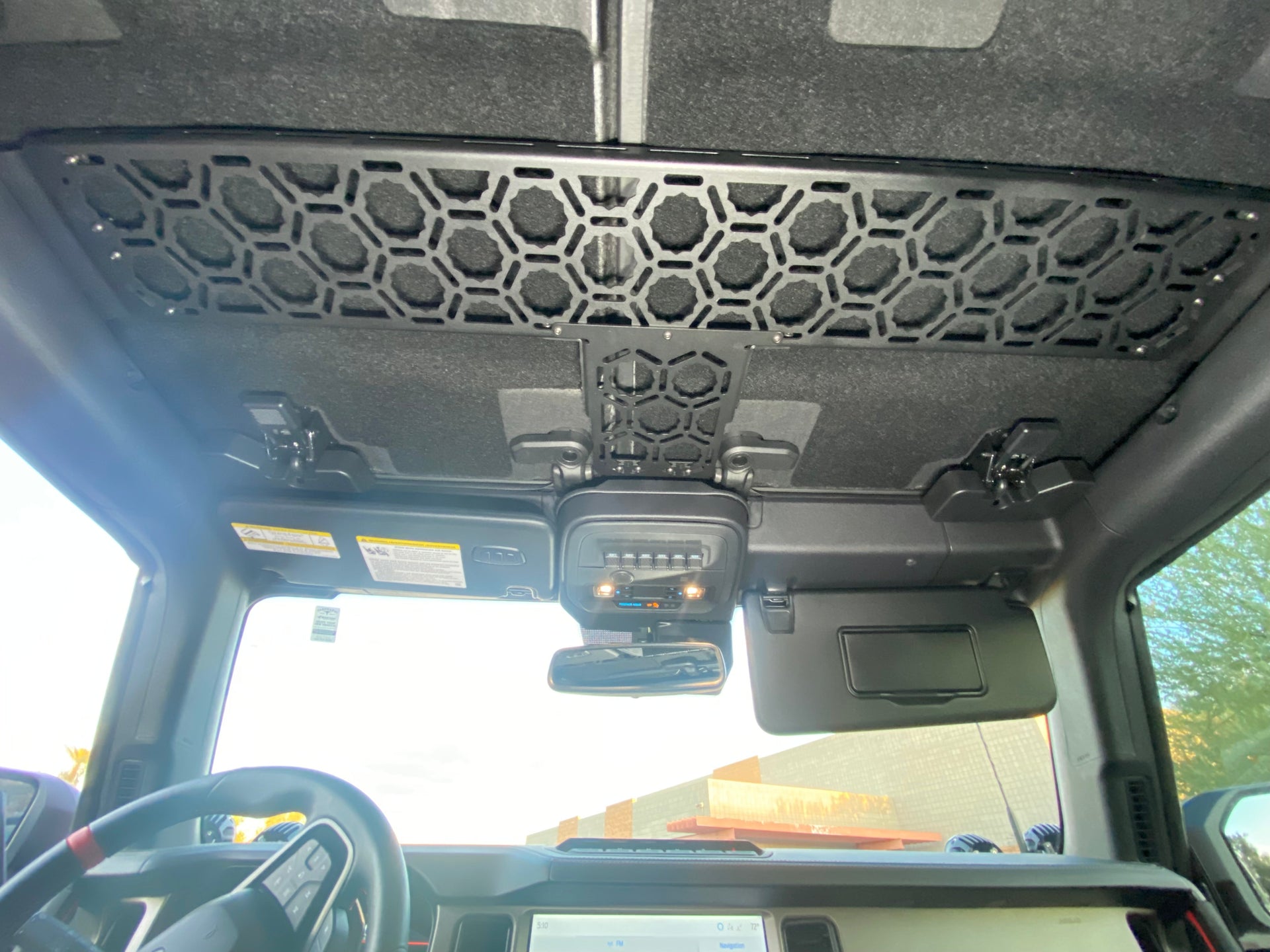 Bronco 2021 + Inside Roof Mount (across front seats with short front panel) by Adapt-A-Panel - PCI Race Radios
