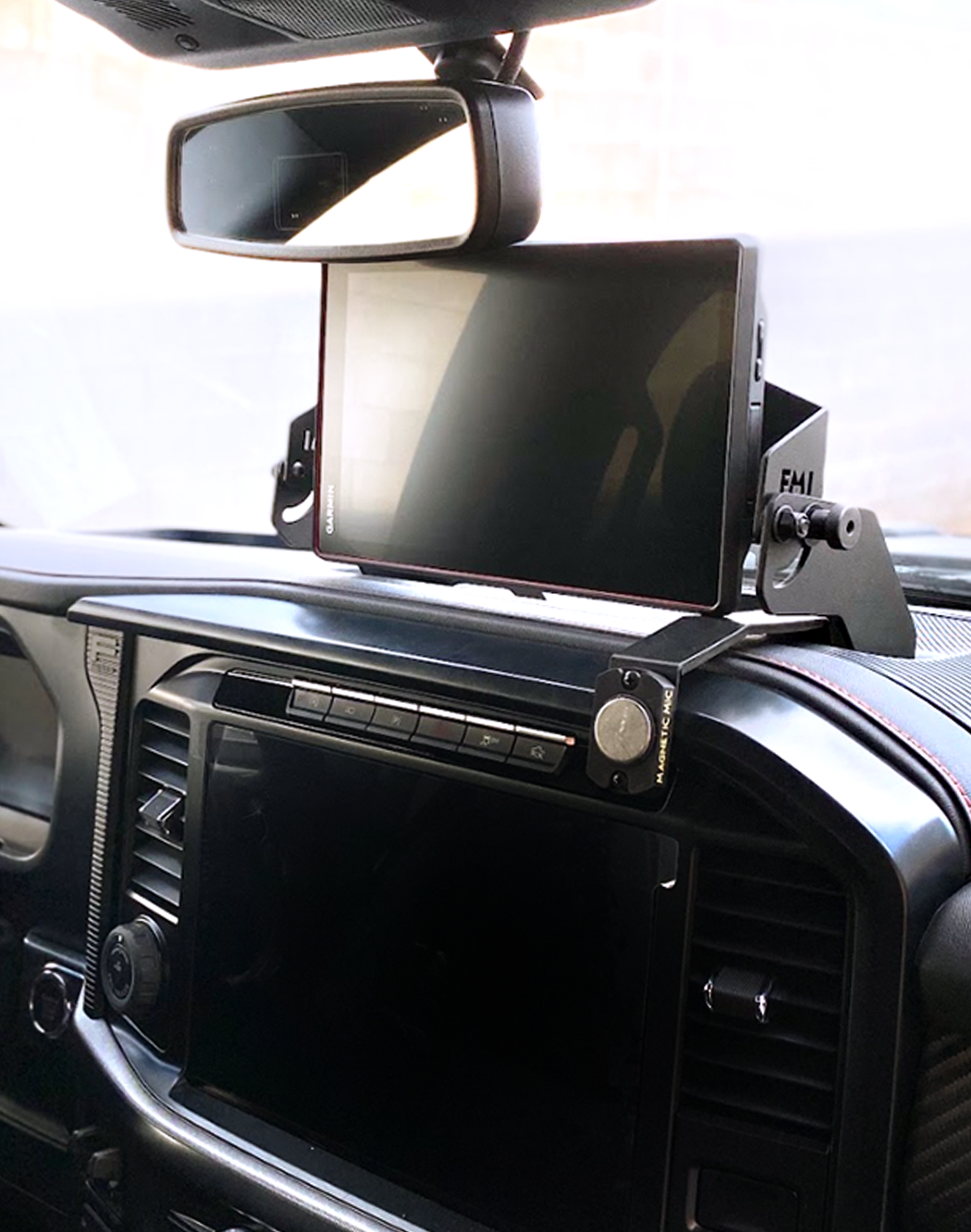 (2024+) Gen 3.5 Raptor - and 2024-up F150 - Center Dash Fold Down GPS mount - Garmin TREAD XL - PCI Race Radios