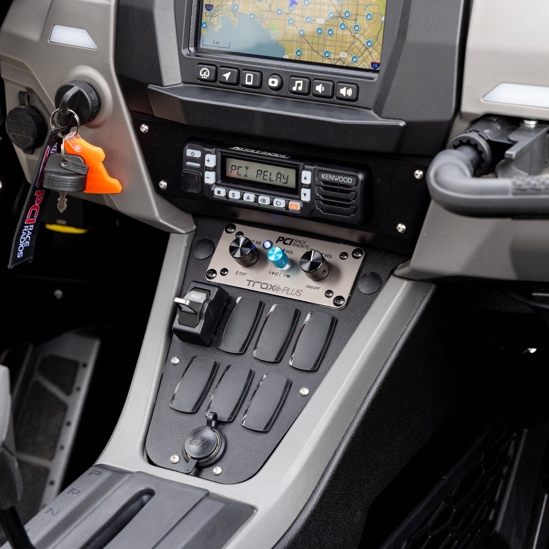 RZR Pro R Radio and Intercom Bracket - PCI Race Radios