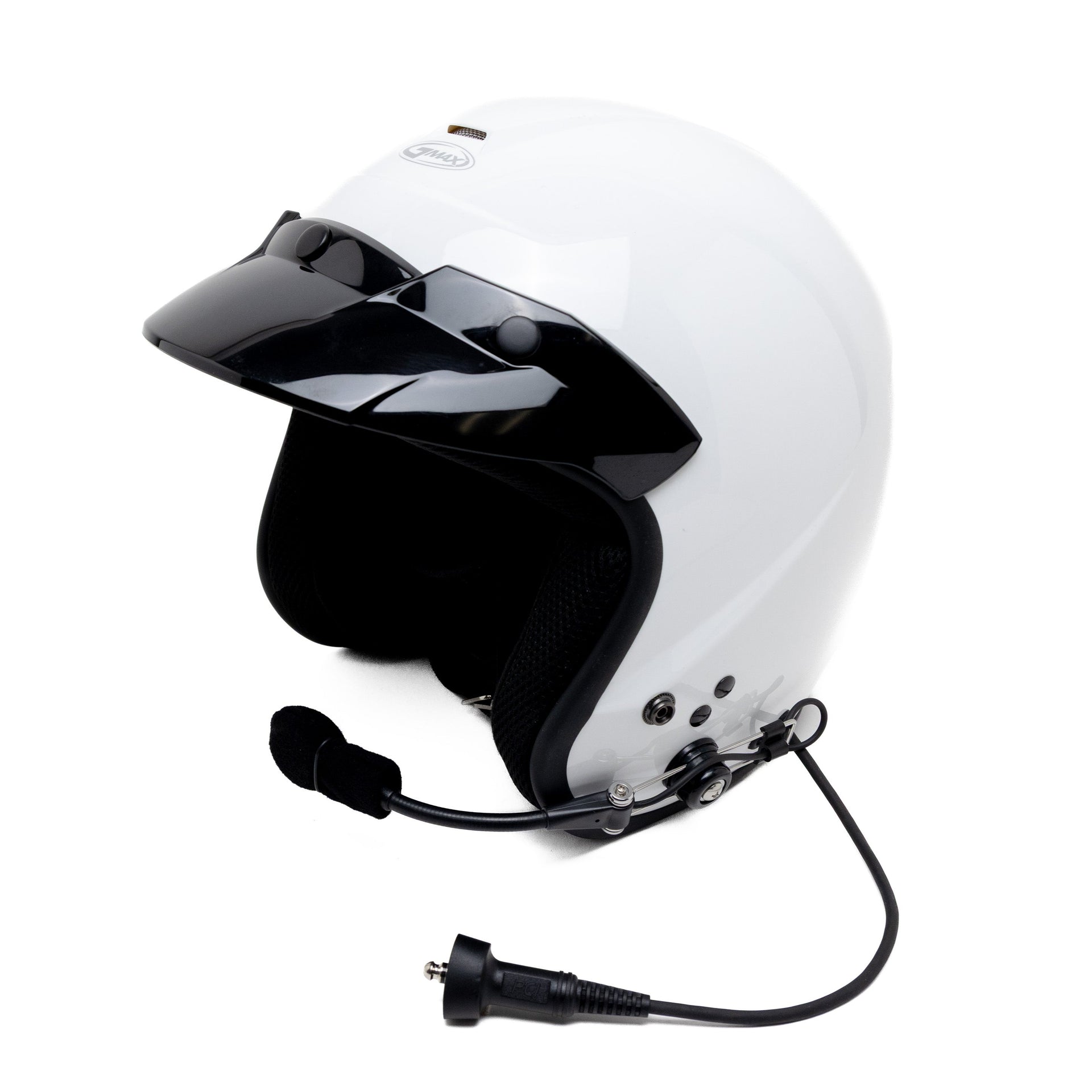 Gmax Open face White Helmet