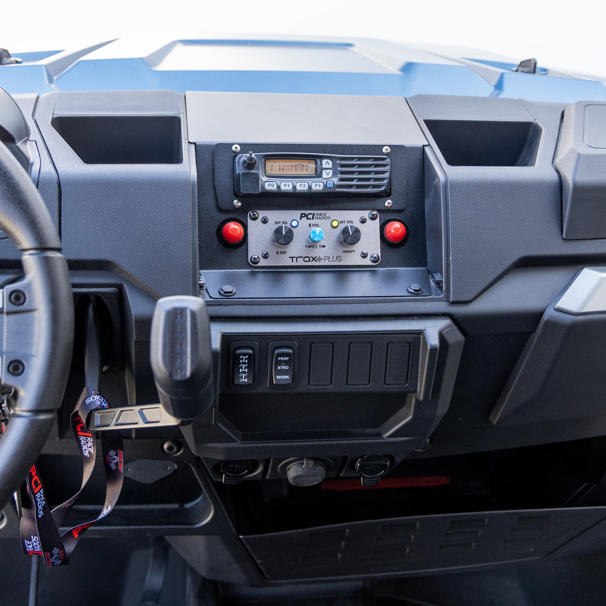Polaris 2019+ Ranger Radio and Intercom Bracket - PCI Race Radios
