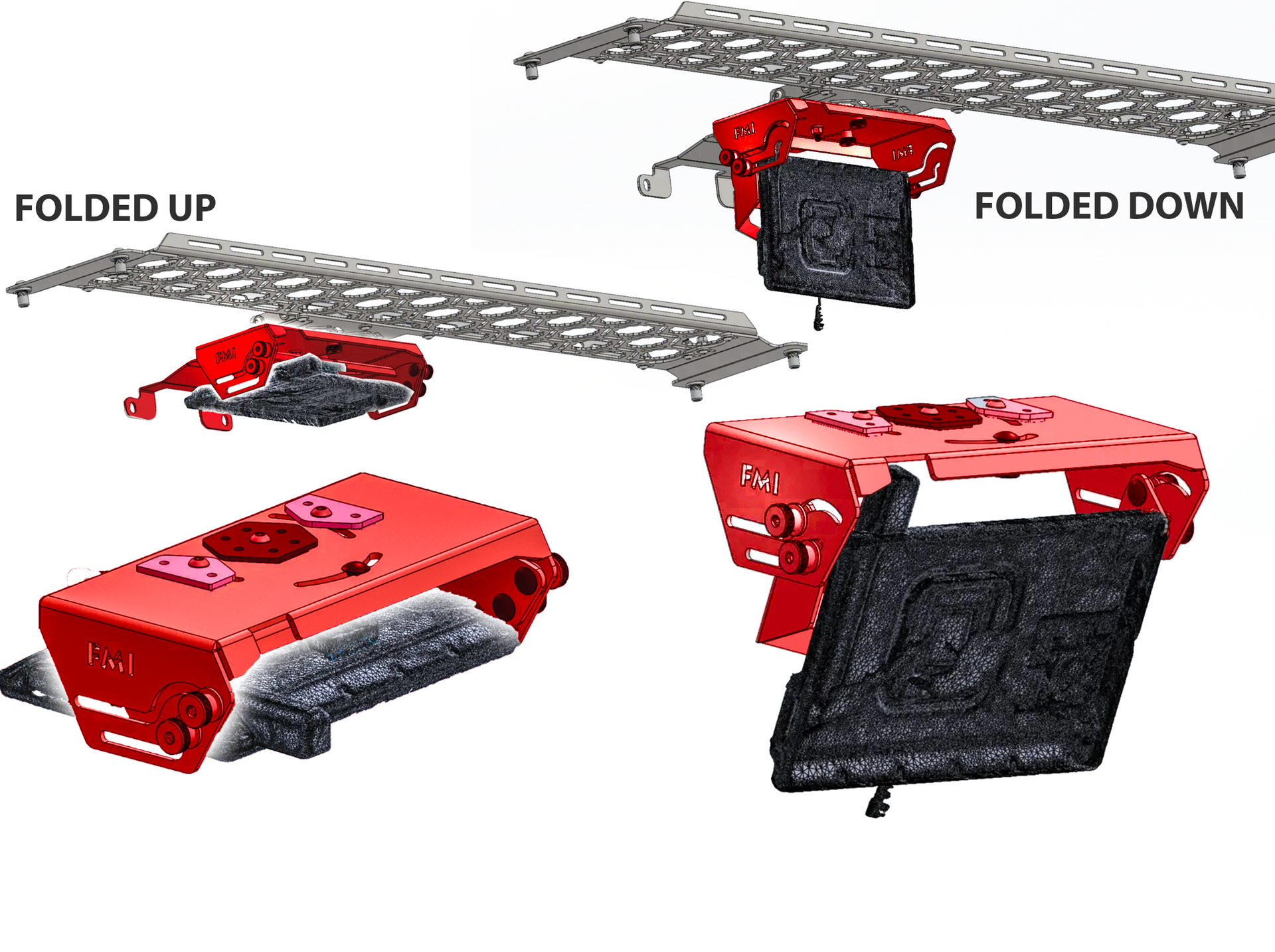 Fold Down Garmin TREAD-XL GPS Mount - (for Bronco & Bronco Raptor Roof Panel) - PCI Race Radios