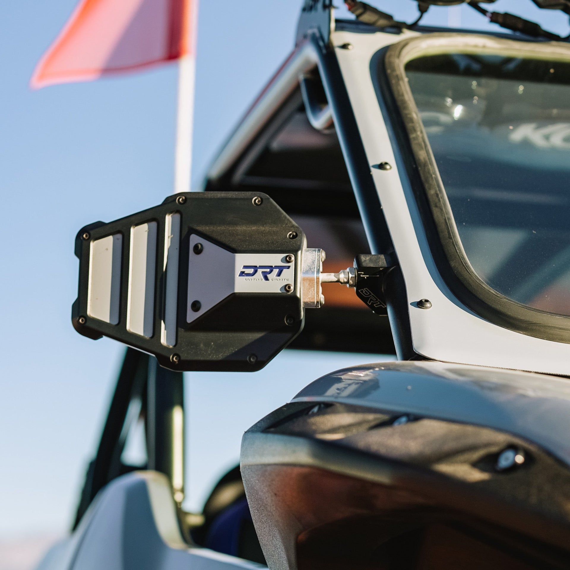 DRT Billet Aluminum Tactical Convex Side Mirror Set - PCI Race Radios