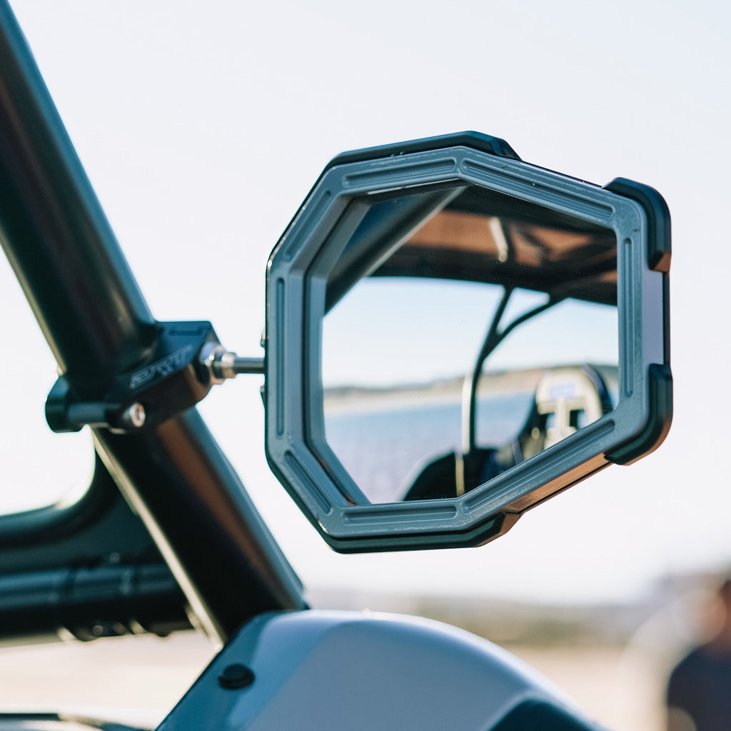 DRT Billet Aluminum Tactical Convex Side Mirror Set - PCI Race Radios