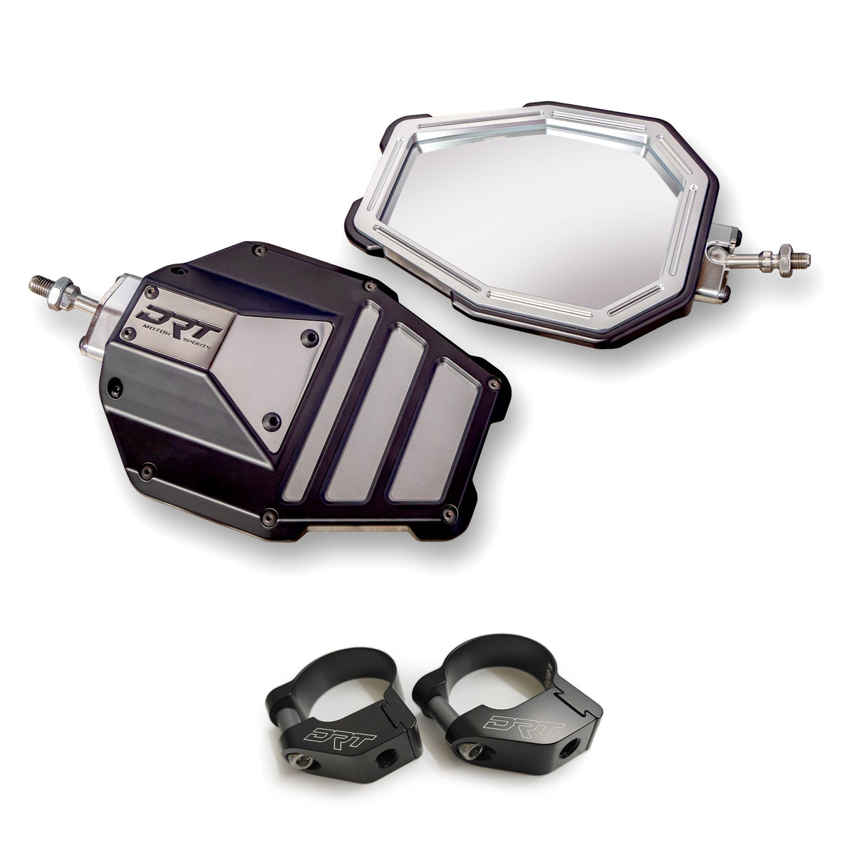 DRT Billet Aluminum Tactical Convex Side Mirror Set - PCI Race Radios
