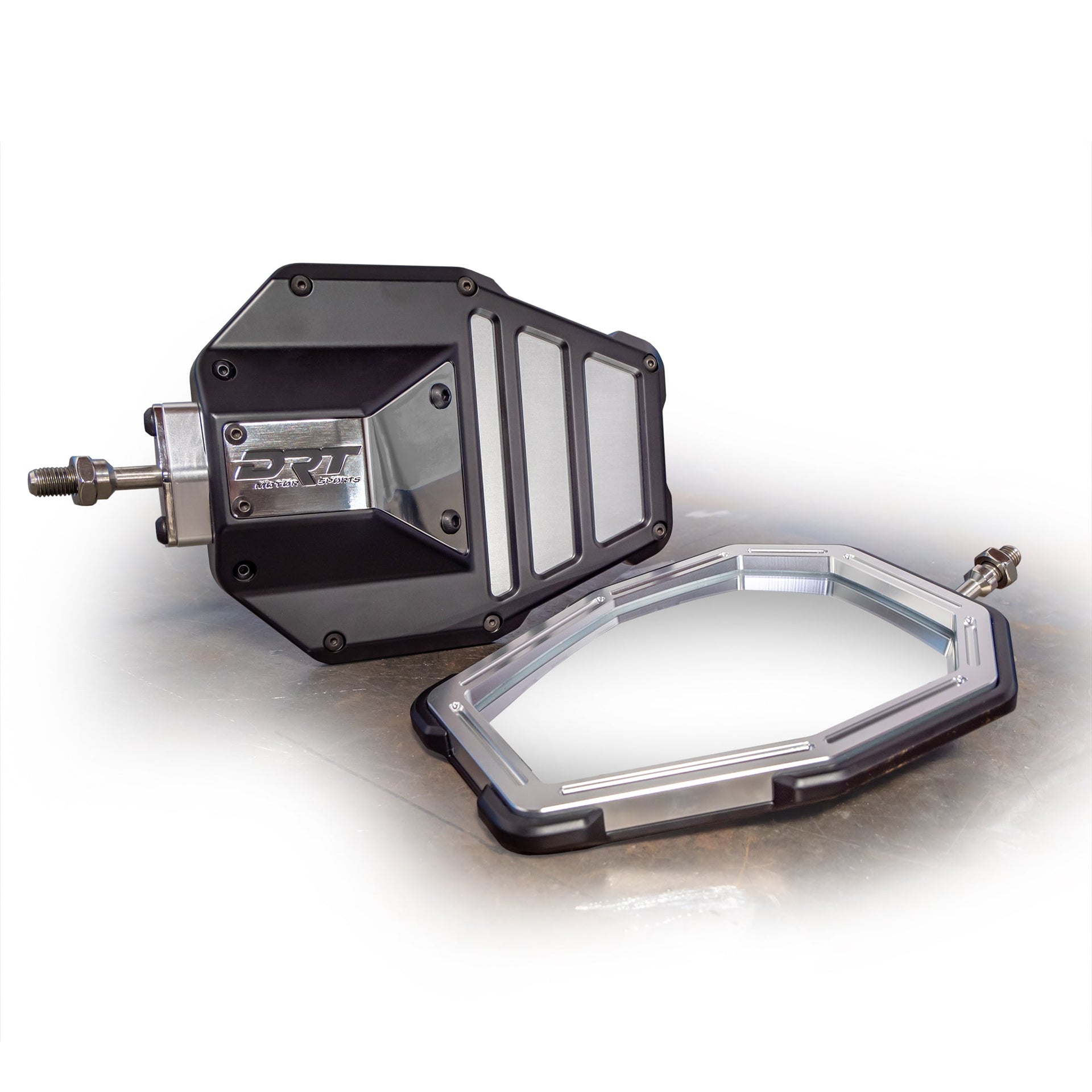 DRT Billet Aluminum Tactical Convex Side Mirror Set - PCI Race Radios