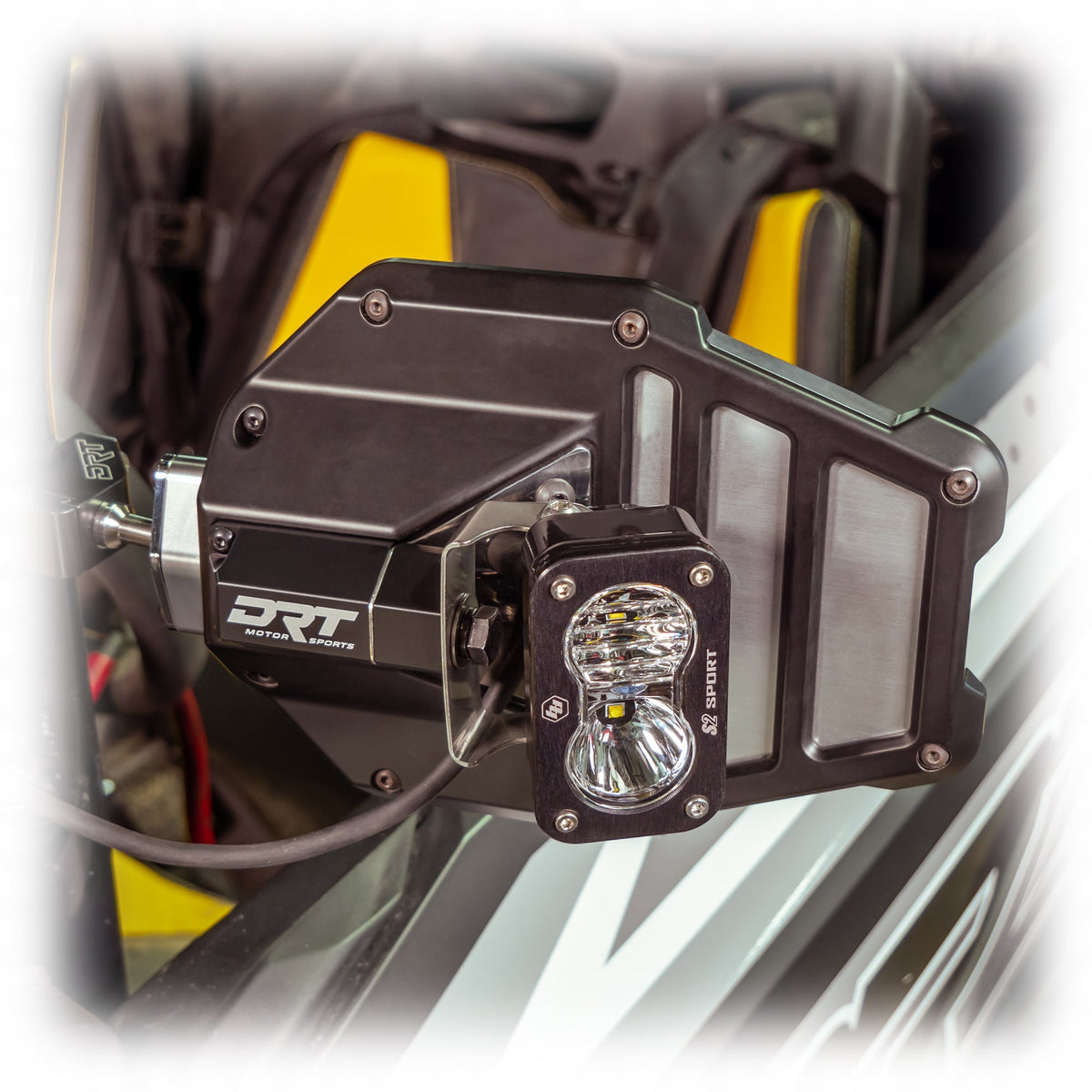 DRT Billet Aluminum Tactical Convex Side Lighted Mirror Set Kit - PCI Race Radios