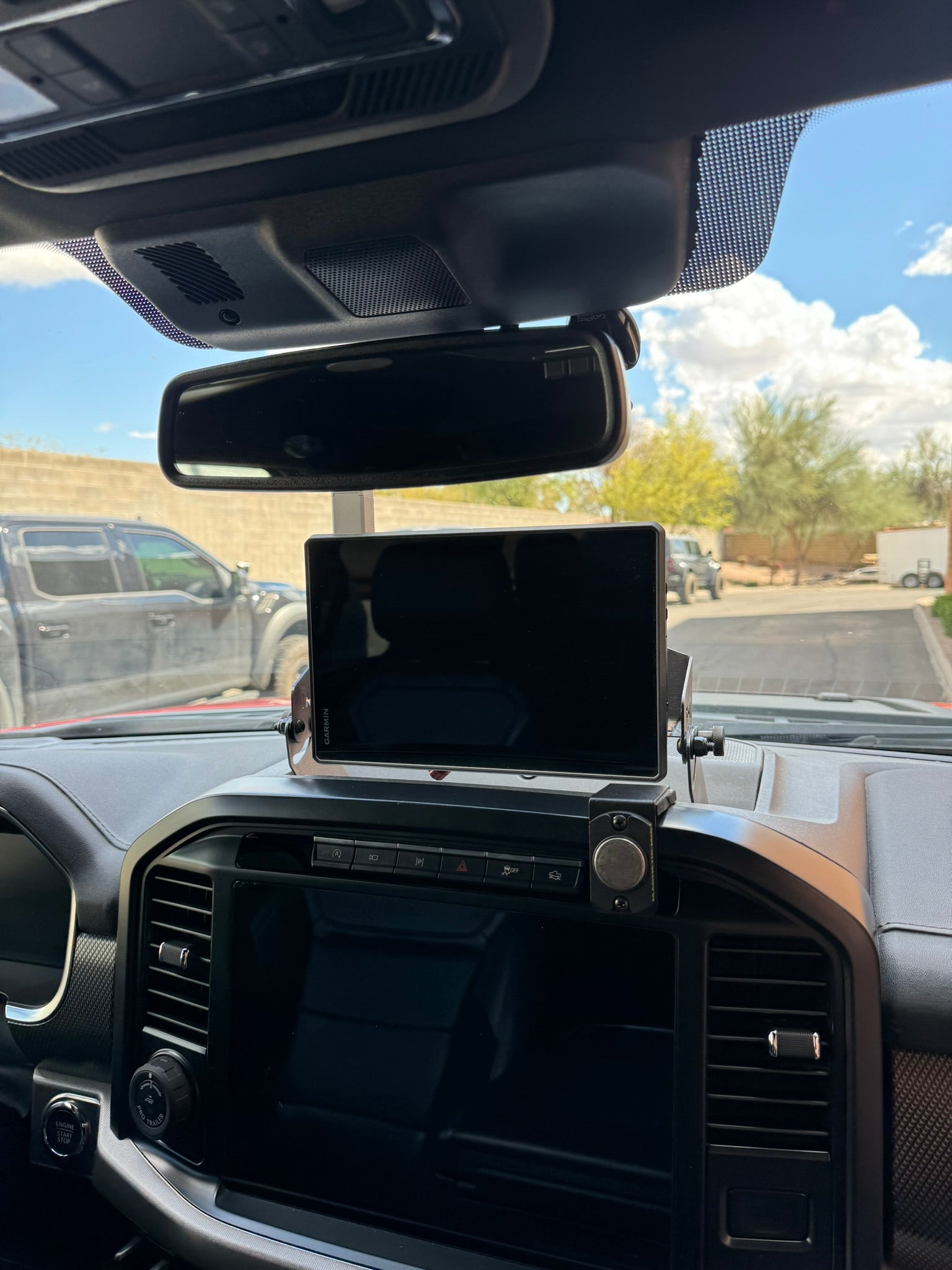 Gen 3 Raptor & 2021+ F150 - Center Dash Fold Down GPS mount - Garmin TREAD XL - PCI Race Radios