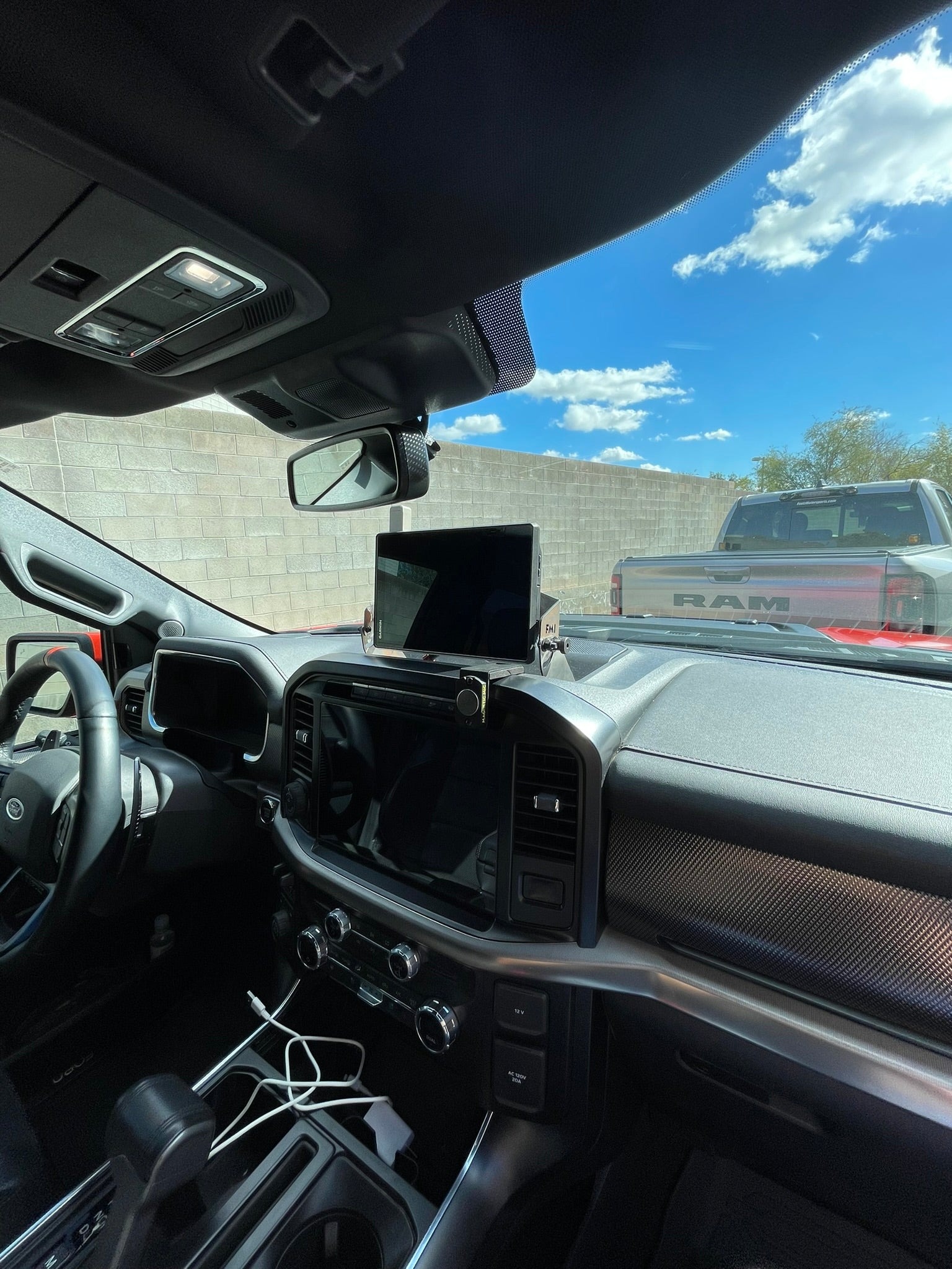 Gen 3 Raptor & 2021+ F150 - Center Dash Fold Down GPS mount - Garmin TREAD XL - PCI Race Radios
