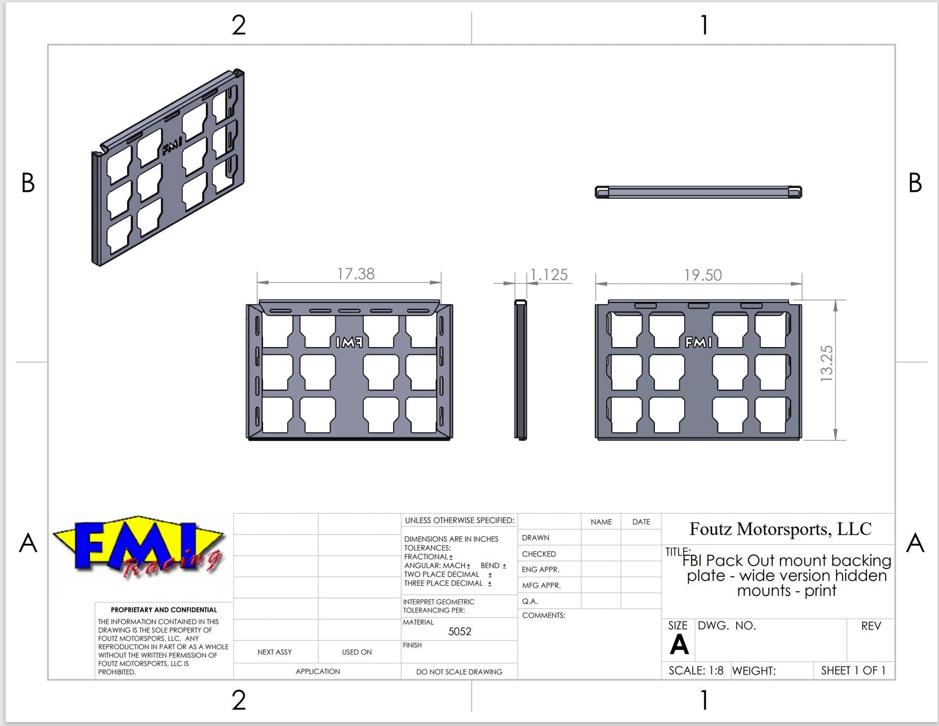 PACKOUT Storage Universal Mounting Plate - PCI Race Radios