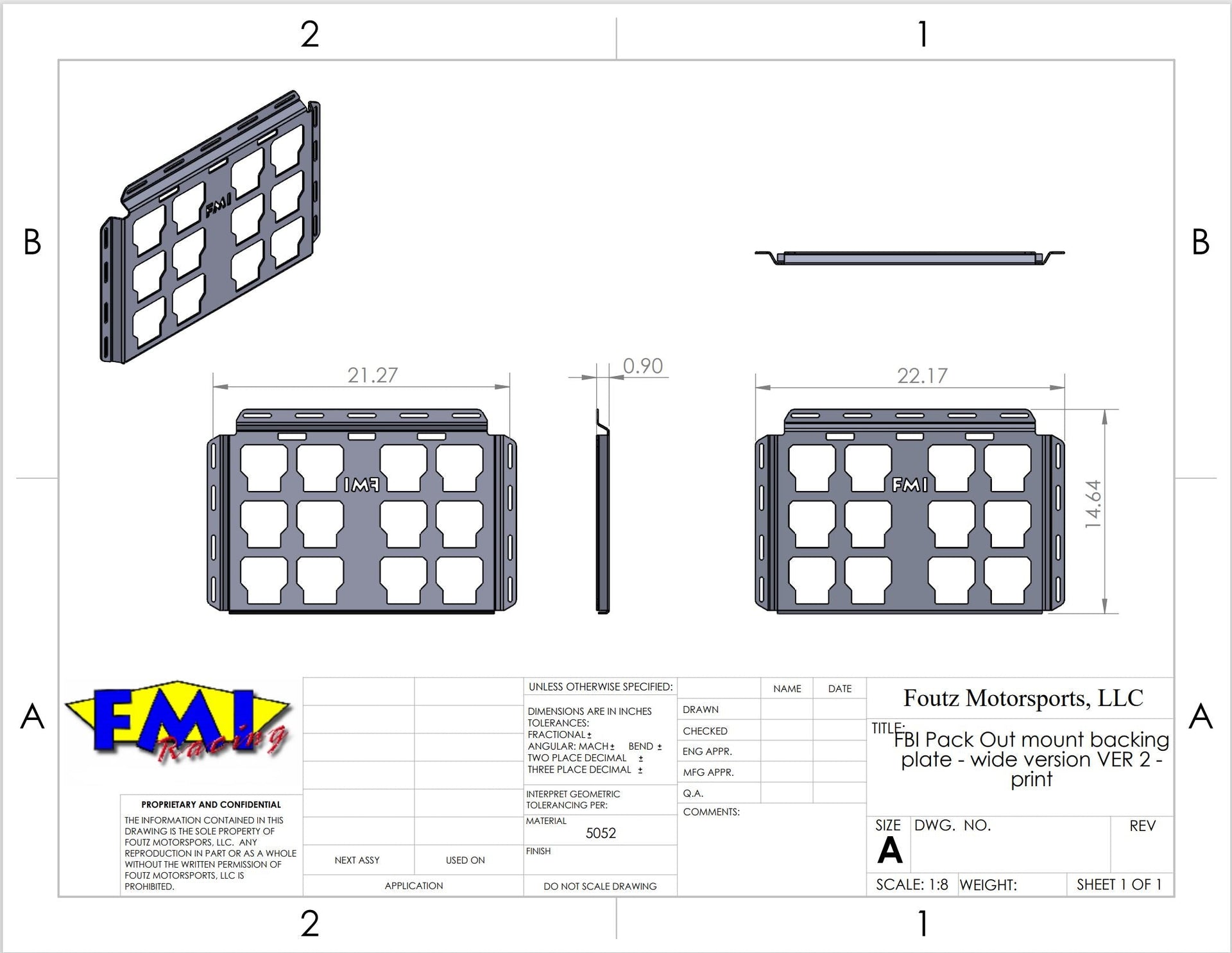 PACKOUT Storage Universal Mounting Plate - PCI Race Radios