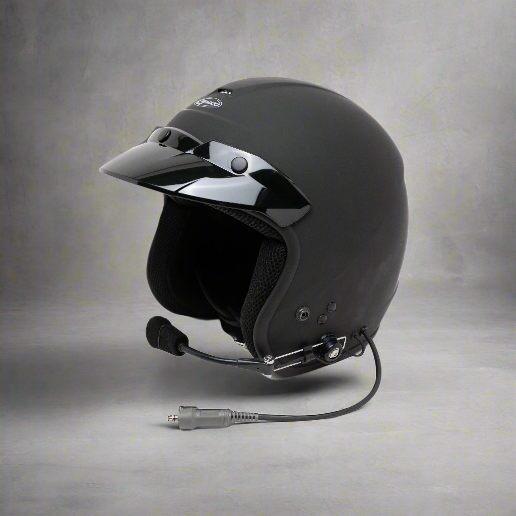 Clearance GMax OF-2 Open Face DOT Helmet - PCI Race Radios