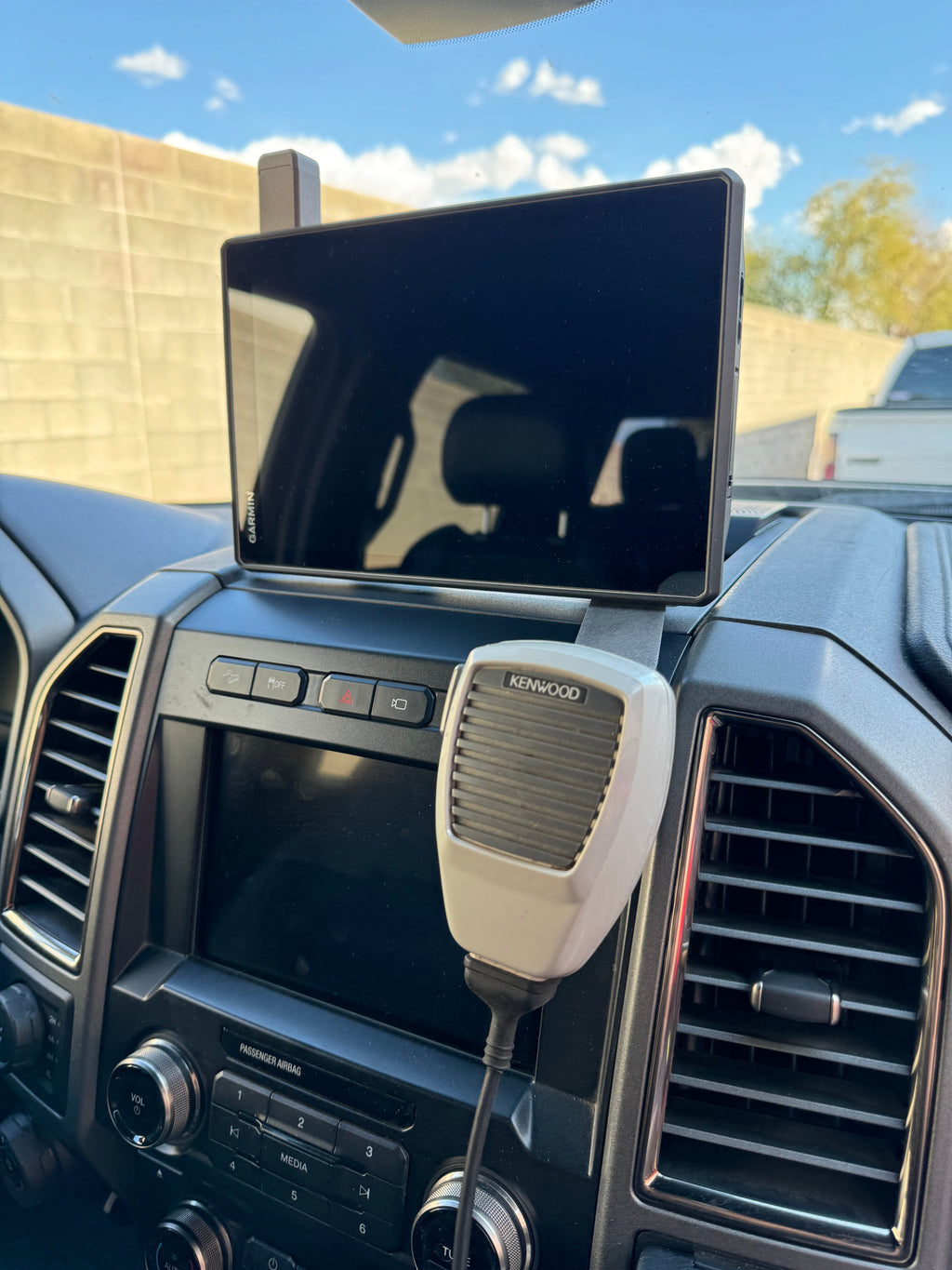 Gen 2 Raptor / F150 / Super Duty - Center Dash Fold Down GPS Mount (Garmin TREAD XL) - PCI Race Radios
