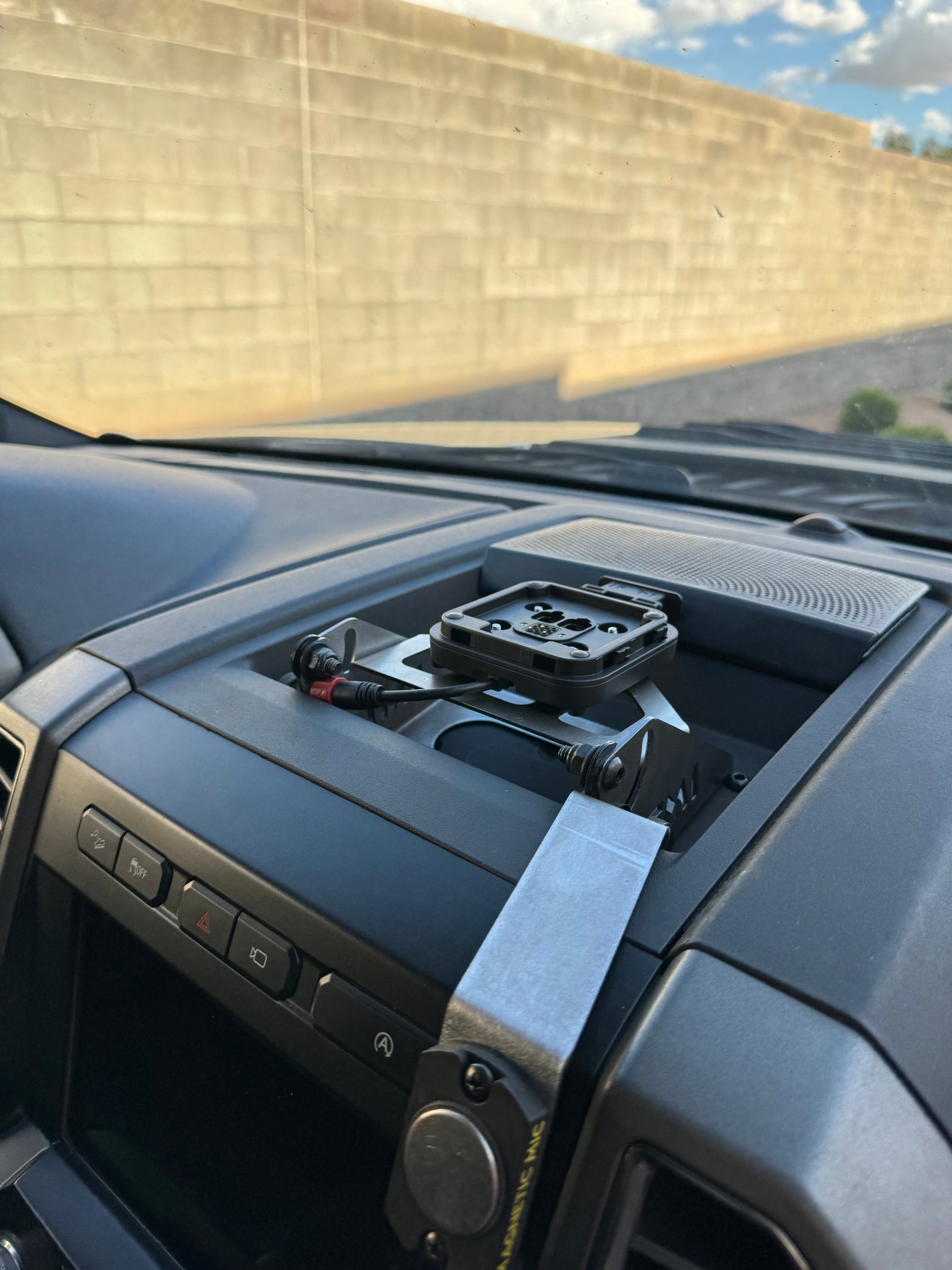 Gen 2 Raptor / F150 / Super Duty - Center Dash Fold Down GPS Mount (Garmin TREAD XL) - PCI Race Radios