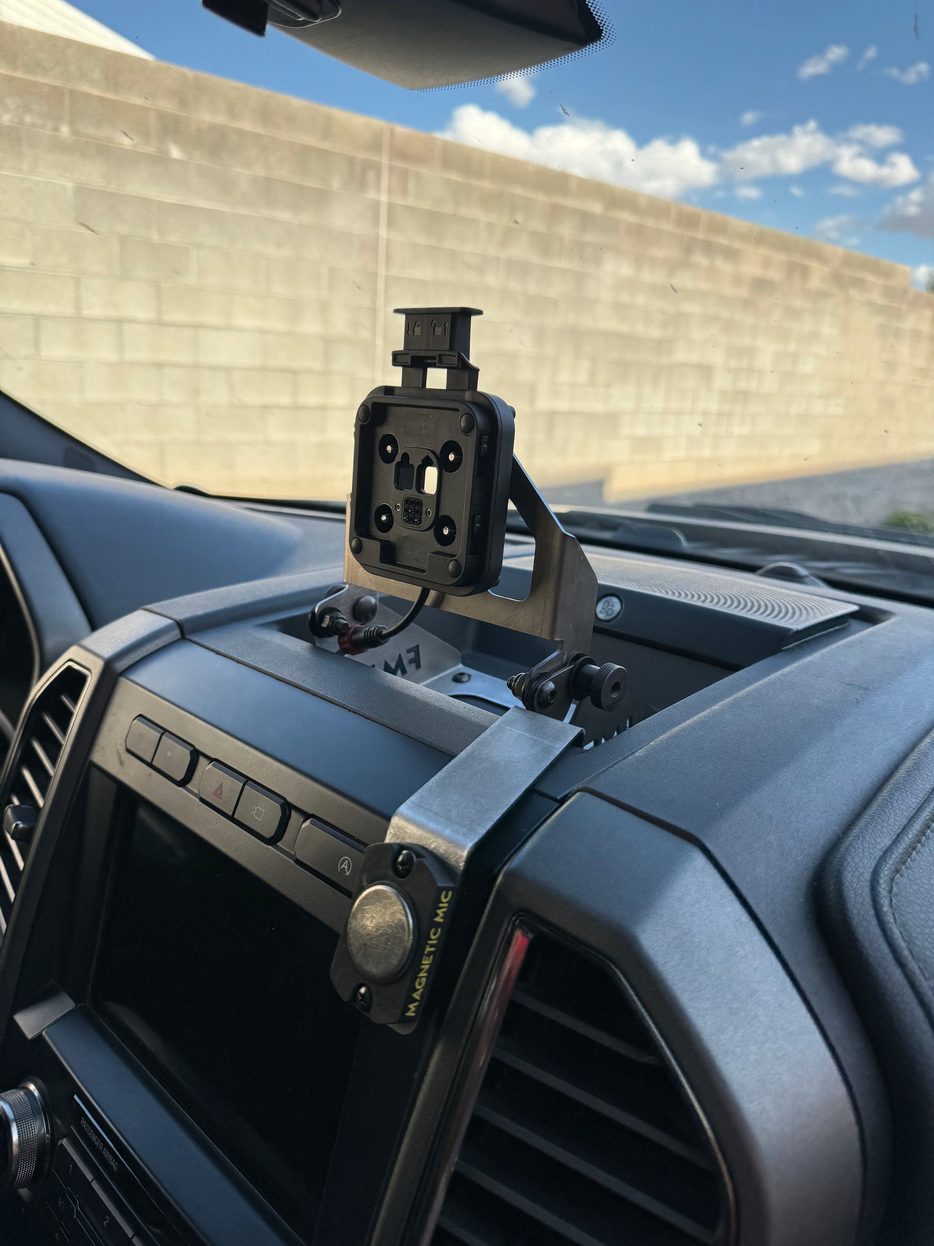 Gen 2 Raptor / F150 / Super Duty - Center Dash Fold Down GPS Mount (Garmin TREAD XL) - PCI Race Radios