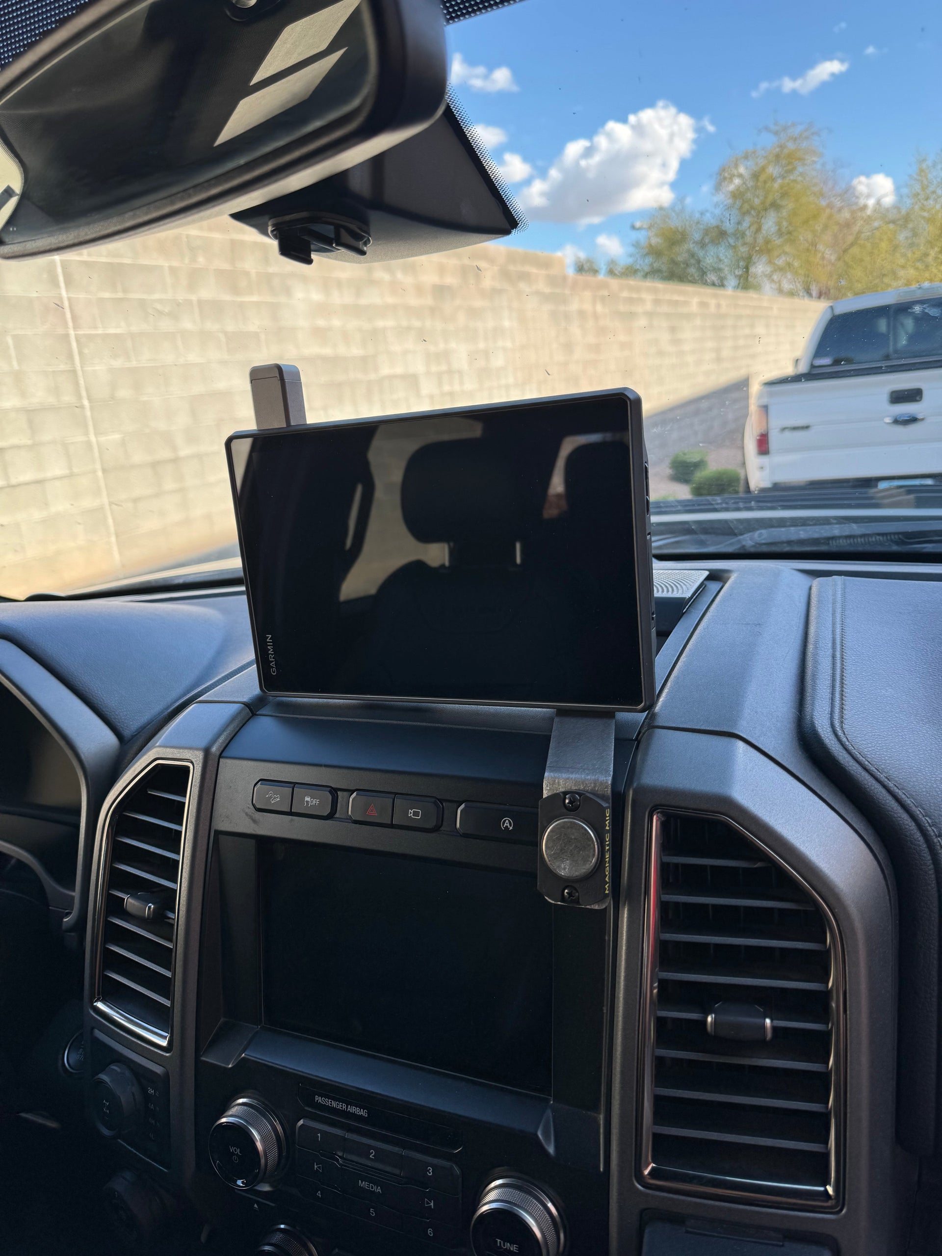 Gen 2 Raptor / F150 / Super Duty - Center Dash Fold Down GPS Mount (Garmin TREAD XL) - PCI Race Radios
