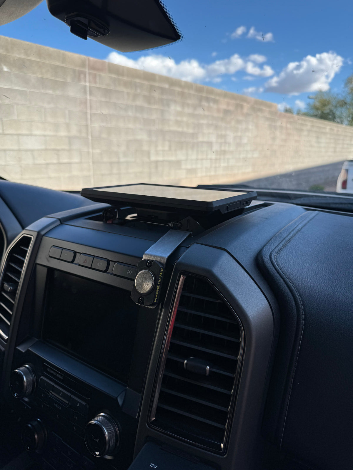 Gen 2 Raptor / F150 / Super Duty - Center Dash Fold Down GPS Mount (Garmin TREAD XL) - PCI Race Radios