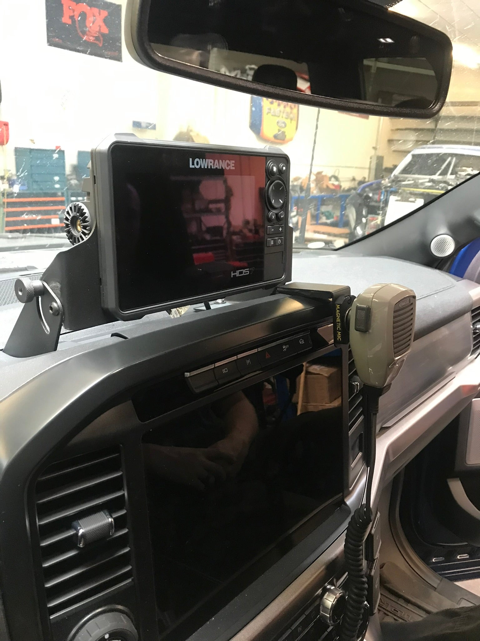 2021 - 2024 F150 & Gen 3 Raptor Center Dash Fold Down GPS mount - HDS7 Live - PCI Race Radios