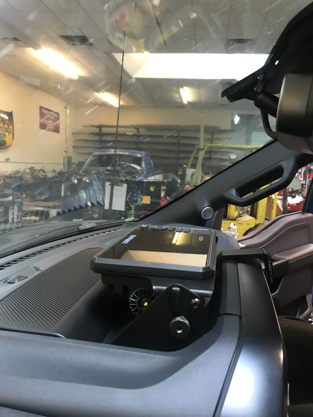 2021 - 2023 F150 & Gen 3 Raptor Center Dash Fold Down GPS mount- HDS7 Carbon - PCI Race Radios