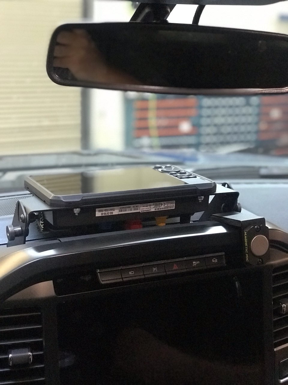 2021 - 2023 F150 & Gen 3 Raptor Center Dash Fold Down GPS mount- HDS7 Carbon - PCI Race Radios