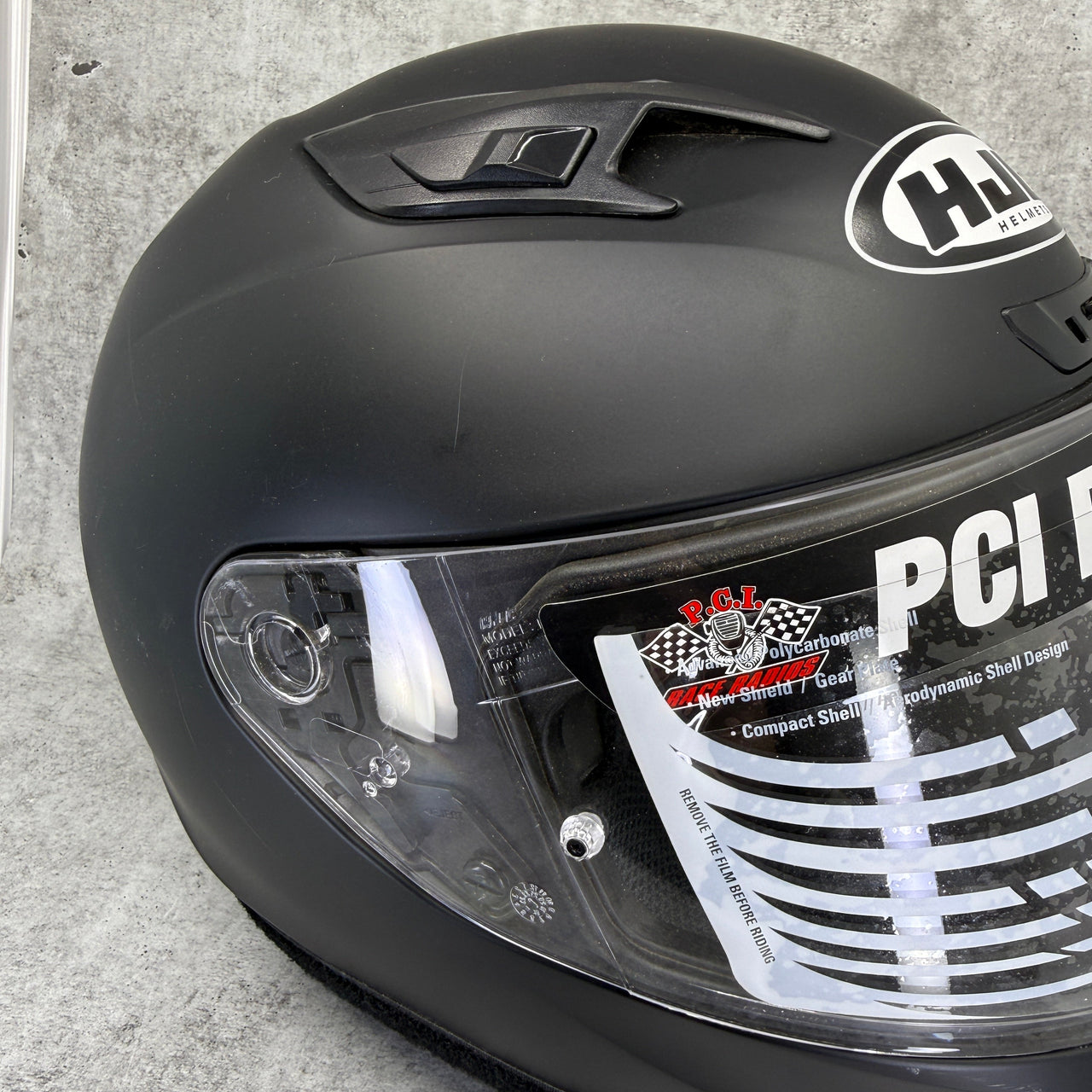 Clearance HJC i10 DOT Helmet - Black - High Usage - PCI Race Radios