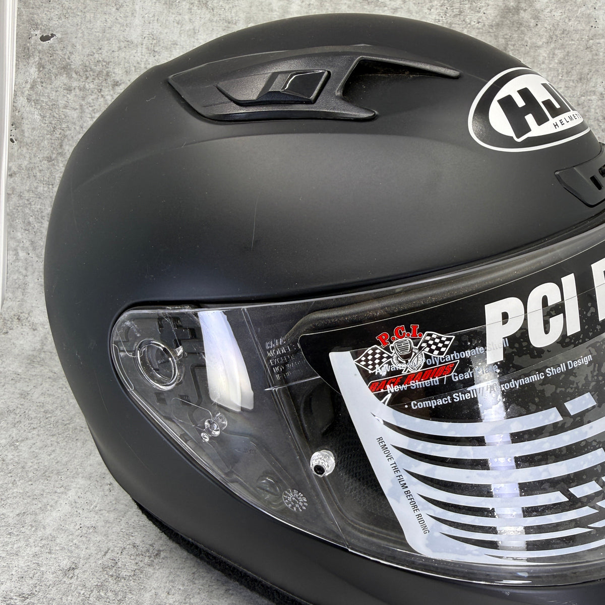 Clearance HJC i10 DOT Helmet - Black - High Usage - PCI Race Radios