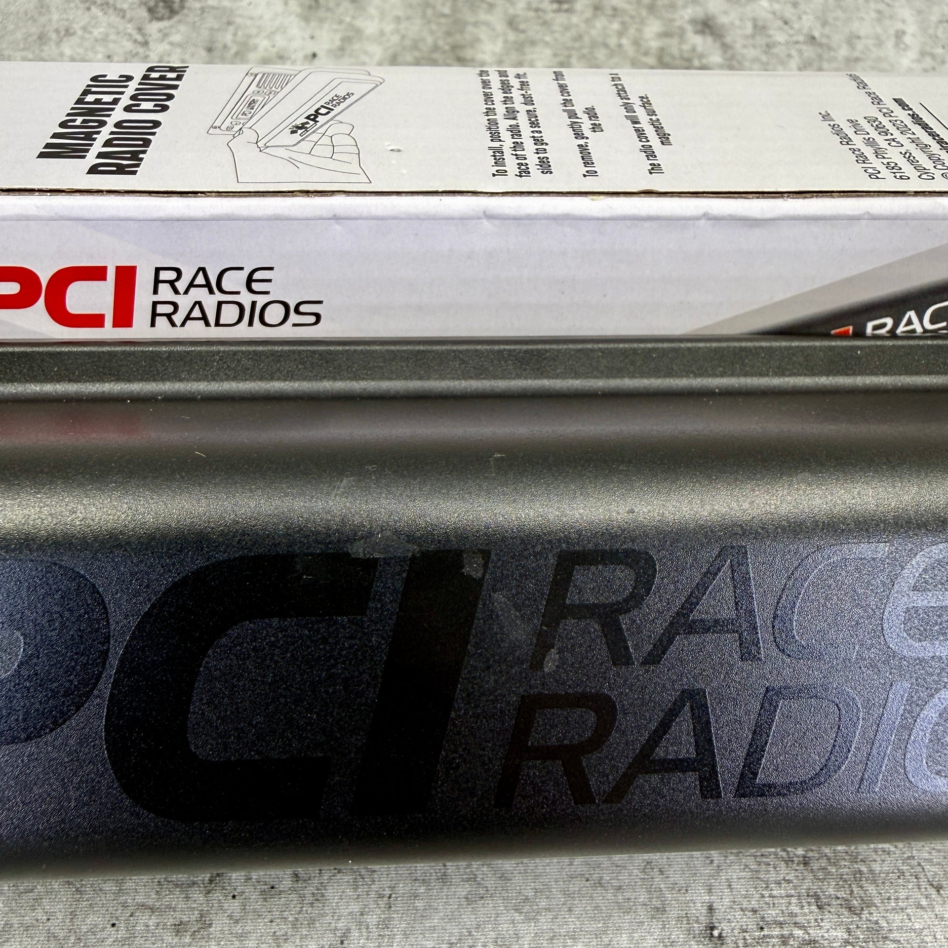 Clearance Magnetic Radio Cover for Icom and Kenwood Radios - Black Version - PCI Race Radios