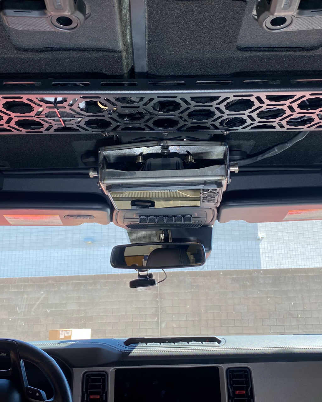 Fold Down Lowrance HDS7-LIVE GPS Mount - Bronco and Bronco Raptor Roof Mount - PCI Race Radios