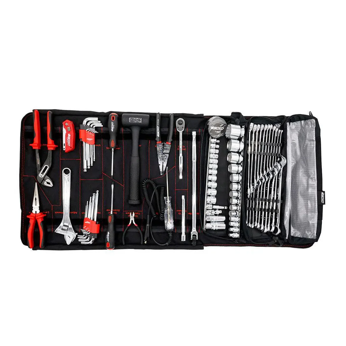 Boxo Combo Tool Roll | 82-Piece Metric and SAE Tool Roll and Dry Bag