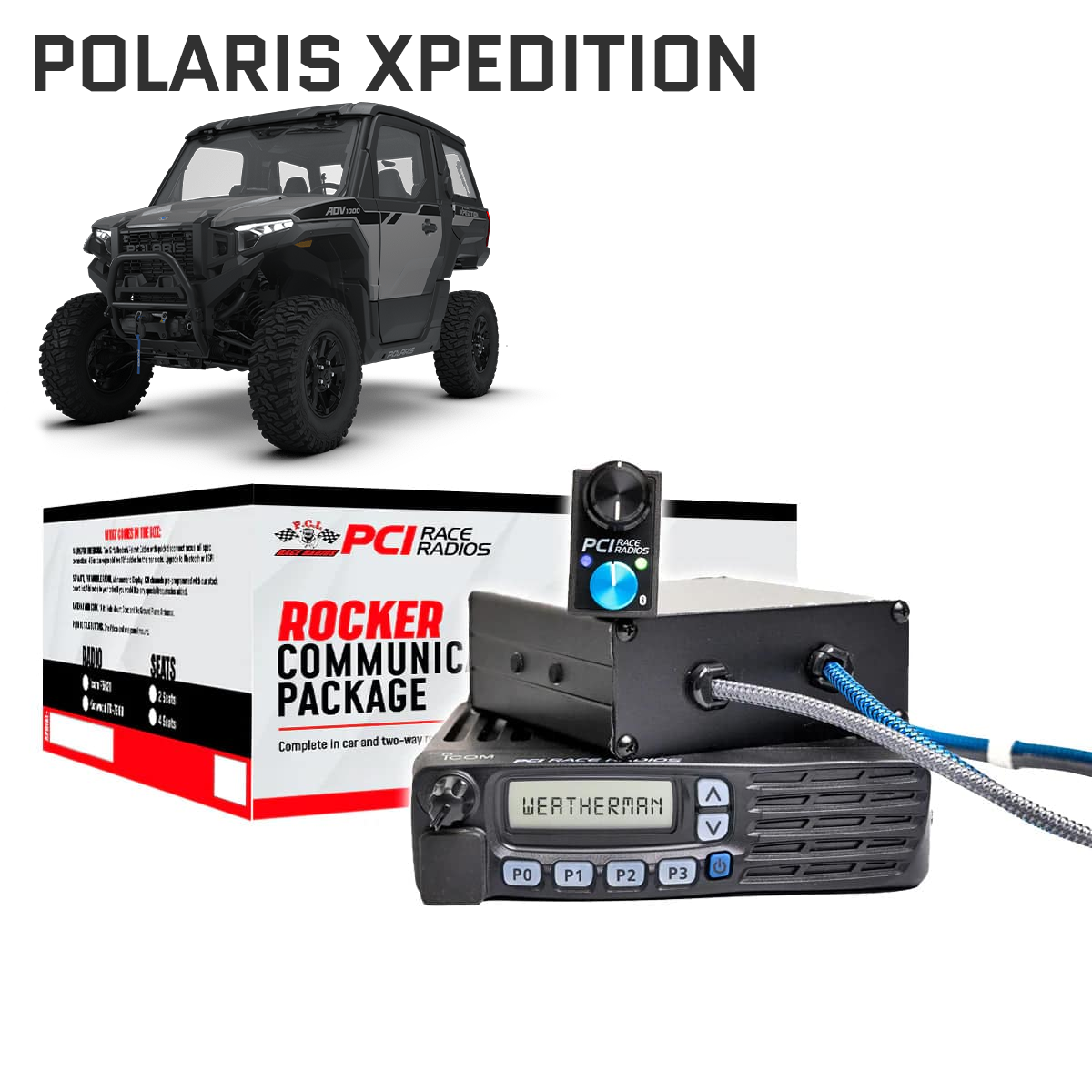 Polaris Xpedition Rocker UTV Communications Package - PCI Race Radios