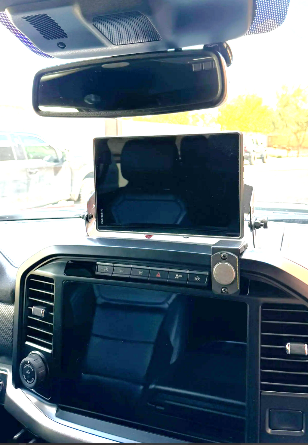 Gen 3 Raptor & 2021+ F150 - Center Dash Fold Down GPS mount - Garmin TREAD XL - PCI Race Radios