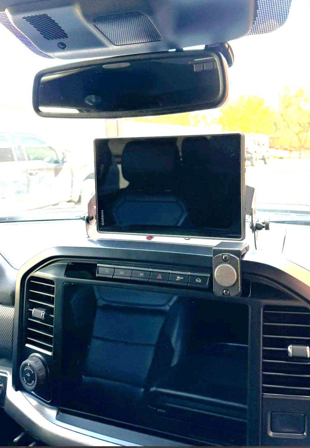 Gen 3 Raptor & 2021+ F150 - Center Dash Fold Down GPS mount - Garmin TREAD XL - PCI Race Radios