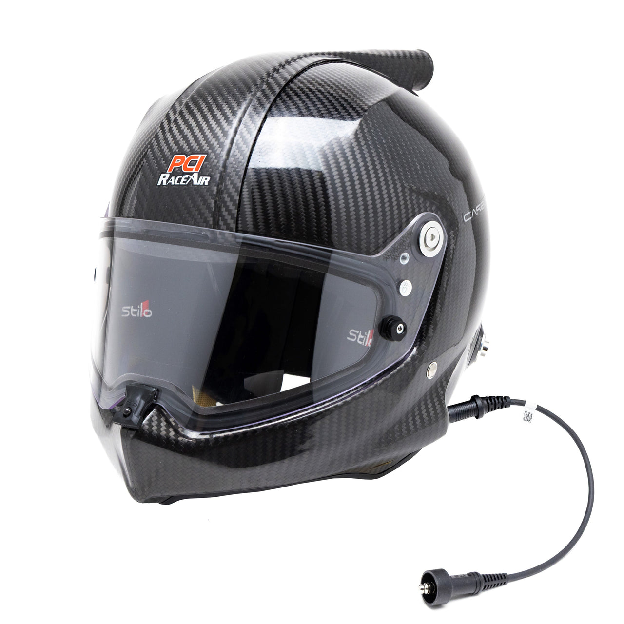 PCI Stilo Venti WRX Dirt SA2020 Helmet with Carbon Fiber RaceAir Fitting and Stilo Earcup Wiring