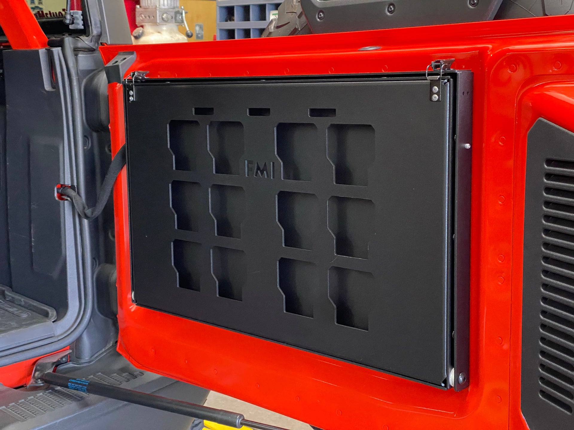Tailgate Folding Table with PACKOUT Storage Mount - (2022 +) Bronco Raptor and (2021 +) Ford Bronco - PCI Race Radios