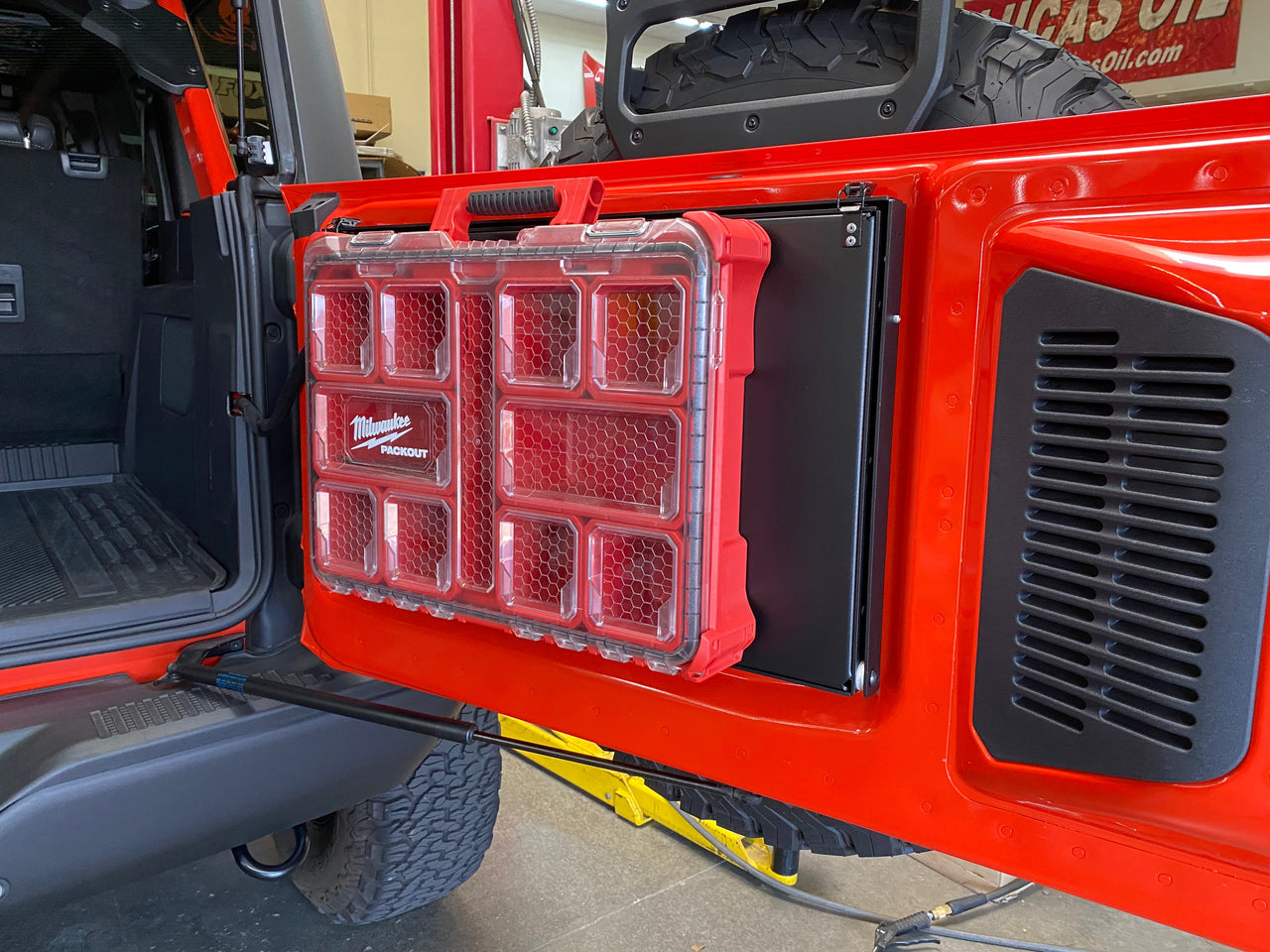 Tailgate Folding Table with PACKOUT Storage Mount - (2022 +) Bronco Raptor and (2021 +) Ford Bronco - PCI Race Radios