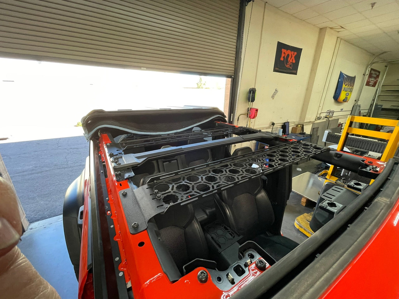 Bronco 2021 + Inside Roof Panel Mount (across front section) by Adapt-A-Panel - PCI Race Radios