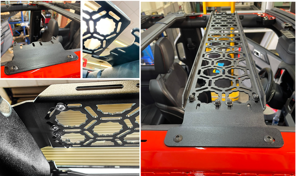 Bronco 2021 + Inside Roof Panel Mount (across front section) by Adapt-A-Panel - PCI Race Radios