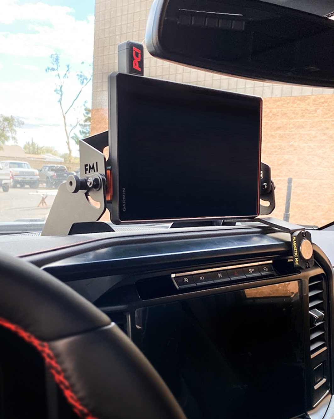 (2024+) Gen 3.5 Raptor - and 2024-up F150 - Center Dash Fold Down GPS mount - Garmin TREAD XL - PCI Race Radios